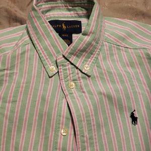 Boys long sleeved button POLO dress shirt